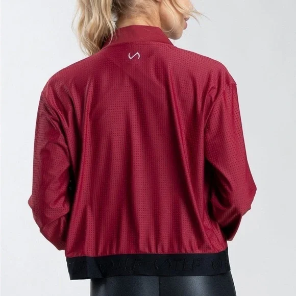 TLF mesh maroon Maddox Jacket medium zip up lightweight athletic casual - Picture 11 of 11